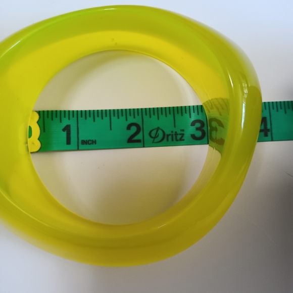 CLEARANCE SALE!! Vibrant Yellow Bangle Bracelet - Picture 5 of 5